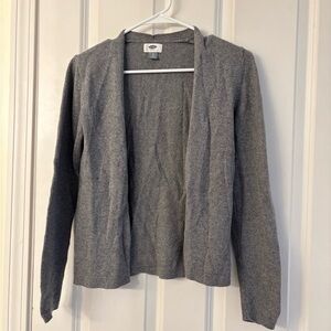 Gray Open-Front Women's Sweater